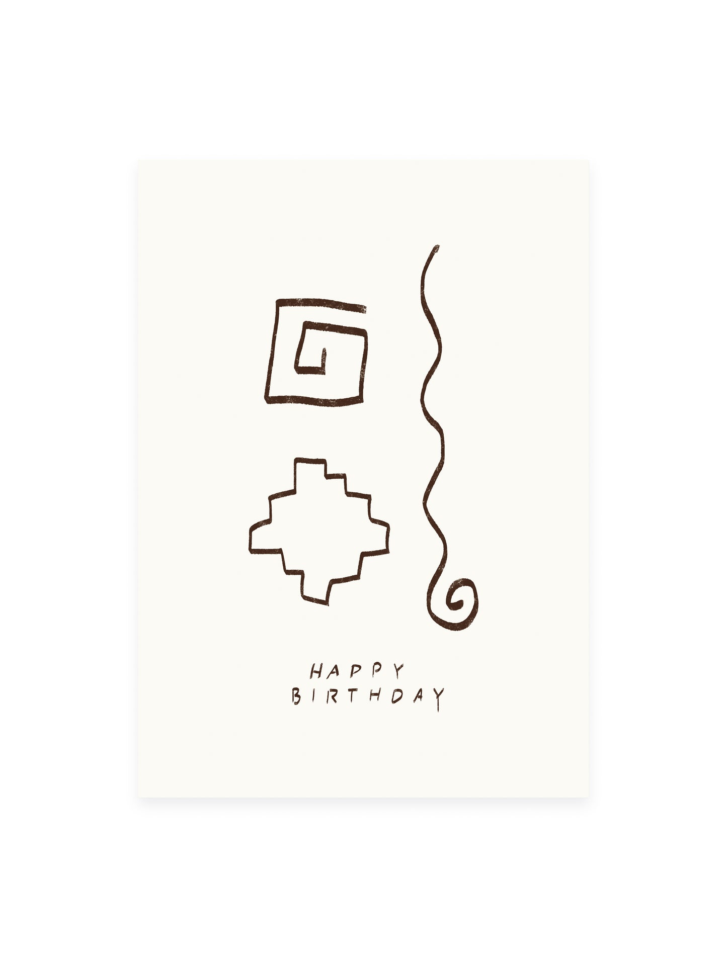 Postcard 'HAPPY BIRTHDAY' boho (Risography)